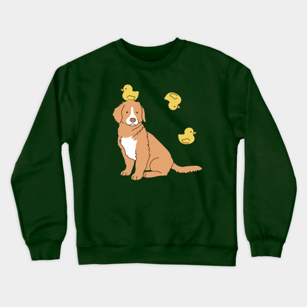 Duck Tolling and Rubber Ducks Crewneck Sweatshirt by Wlaurence